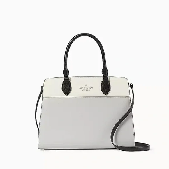 Kate Spade Madison Colorblock Saffiano Leather Medium Satchel
Platinum Grey
NWT - Picture 2 of 16